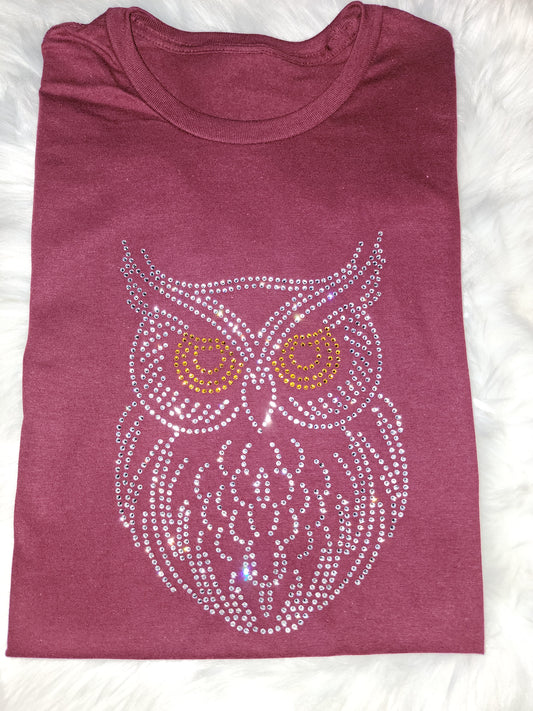 Rhinestone Owl